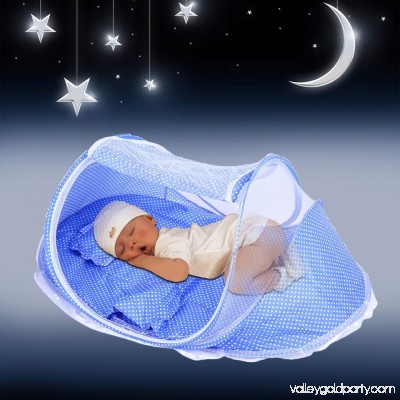 4 Pcs Comfortable Baby Bed Portable Folding Mosquito Net Newborn Sleep Bed Travel Bed Pillow Set For 0-3 Years 570913150